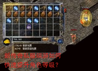 新传奇私服端游如何快速提升角色等级? 新传奇私服端游如何快速提升角色等级?